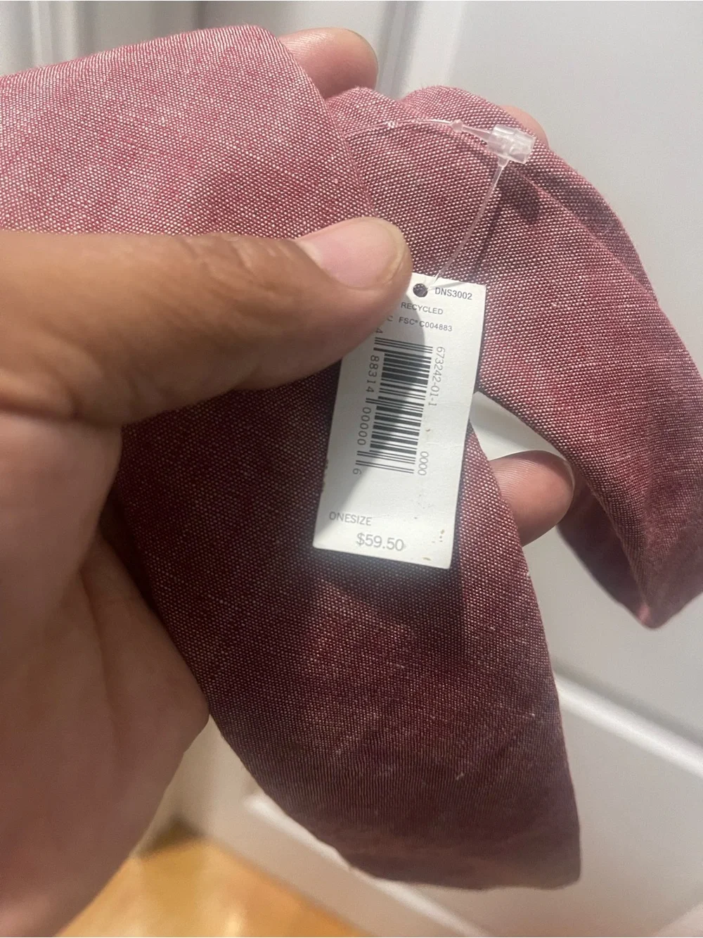 NWT Banana Republic Linen/Chambray Necktie in Dusty Rose Sz OS